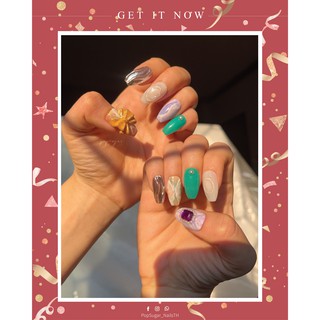 PopSugarNail เล็บปลอมเล็บปลอมสำเร็จรูป งานเจล 100% งานดีไซน์