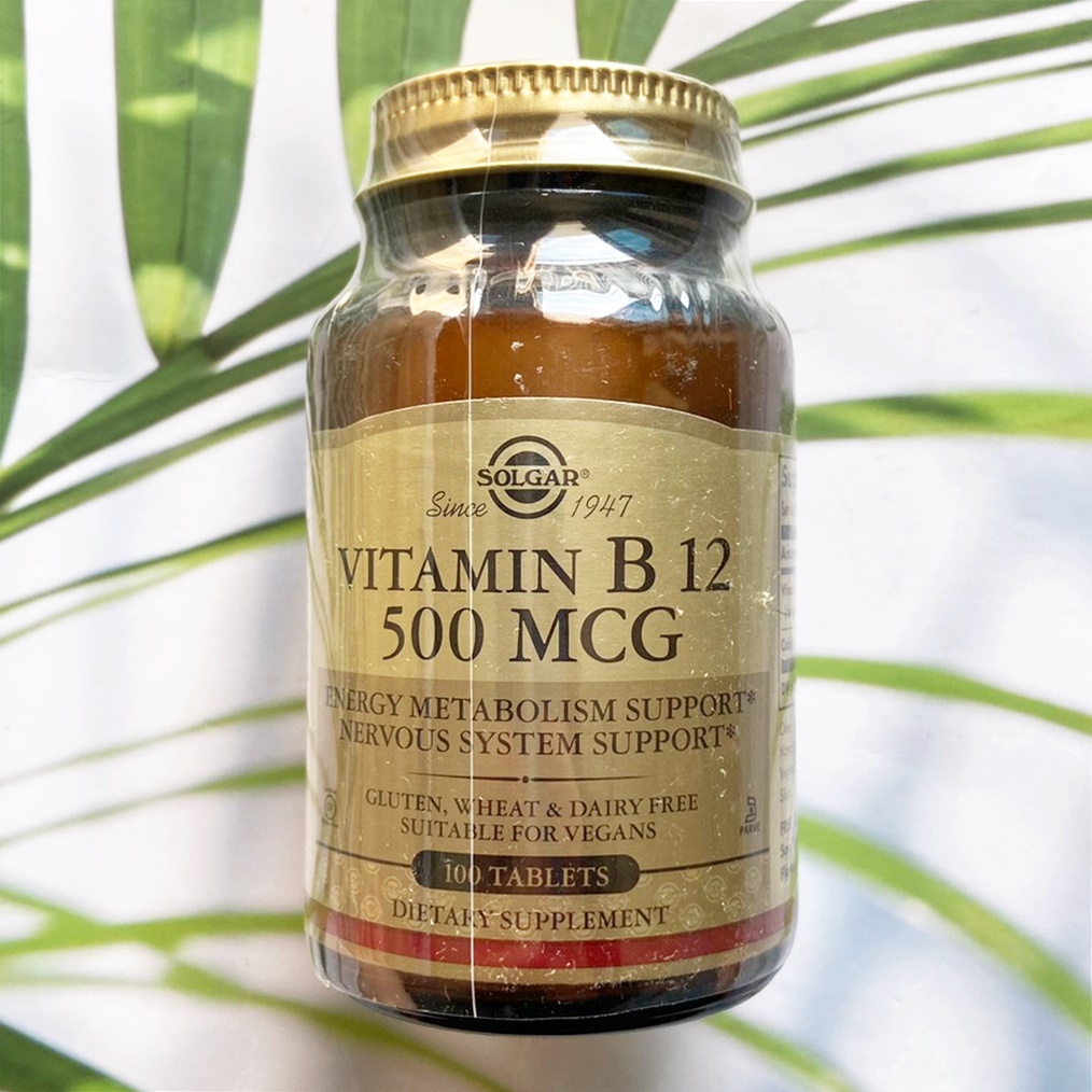 วิตามินบี Vitamin B12 500 mcg 100 Tablets (Solgar®)