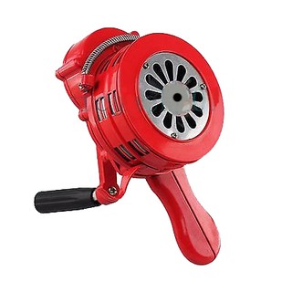 ไซเรนมือหมุนสีแดง110dB.ขนาด4นิ้ว+นกหวีด