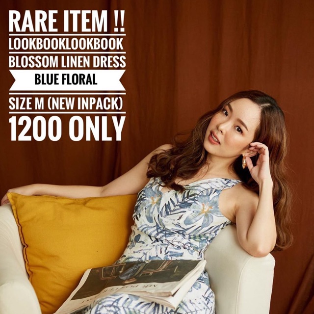 [New in pack] Lookbooklookbook blossom blue floral dress size :M
