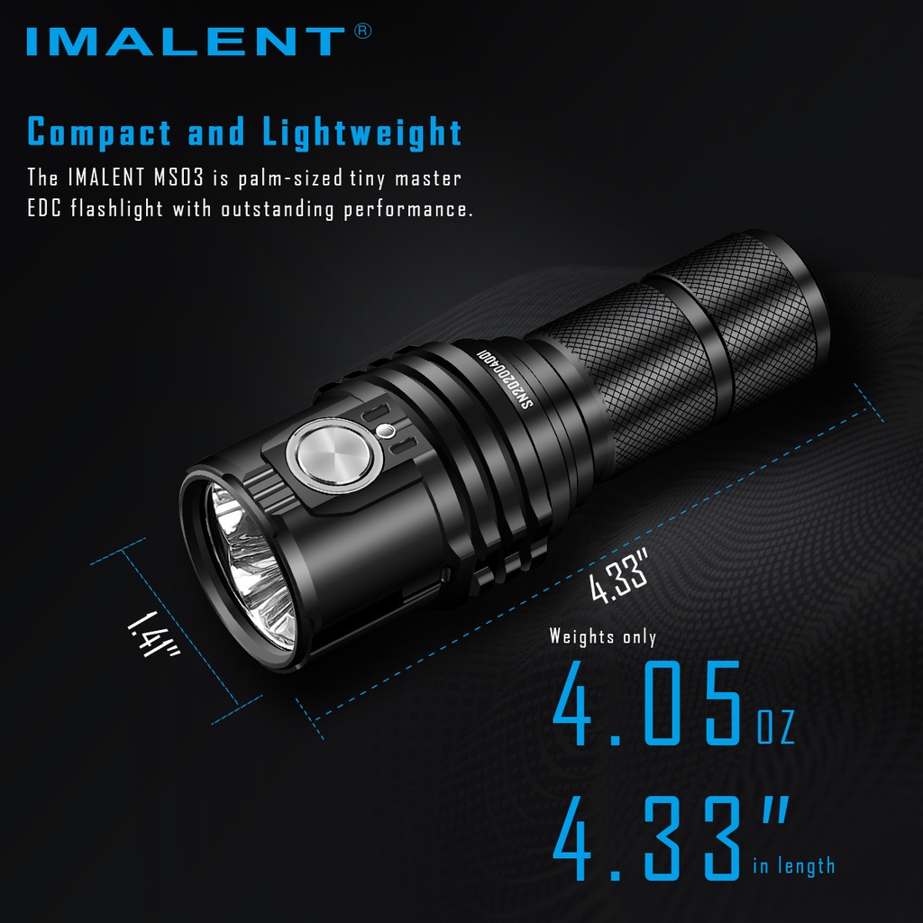 Imalent MS03 ไฟฉาย Led 13000 Lumens Cree XHP70.2 ชาร์จแบตเตอรี่ กันน้ํา ...