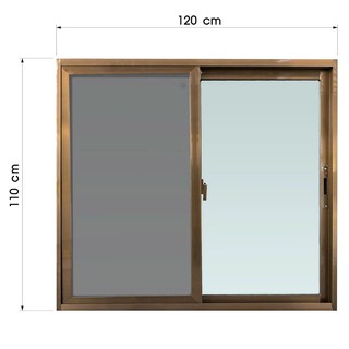 Aluminum window WINDOW S-S ONESTOP/F8 120X110CM LIGHT-BROWN Sash window Door window หน้าต่างอลูมิเนียม หน้าต่างAluminum