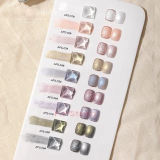 AS สีเจล สีทาเล็บ โทนสีมุกทะเล 9เฉดสี ขวดสีแดง ขนาด 15ml. รหัส APS