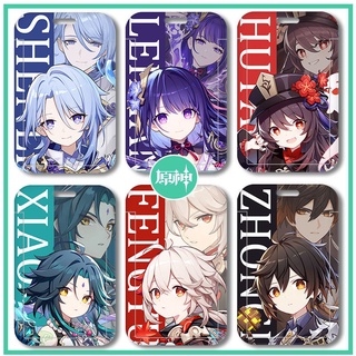 เคสป้องกัน ลายการ์ตูนอนิเมะ Genshin Impact ZhongLi Klee HuTao สําหรับใส่บัตรนักเรียน บัตรรถบัส