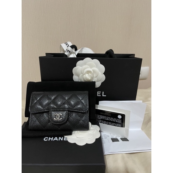 มือสอง ของแท้ 100% กระเป๋าบัตร ชาแนล Chanel cardholder holo28xx SHW