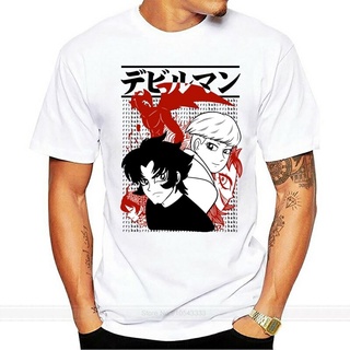 เสื้อยืดผ้าฝ้ายออร์แกนิก พิมพ์ลาย Devilman Crybaby สไตล์ฮาราจูกุ สําหรับผู้ชาย ส่งฟรี