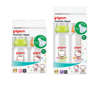 Pigeon พีเจ้น ขวดนม RPP คิตตี้ จุกมินิ S 4 และ 8 ออนซ์ ลายคิตตี้ แพ็คคู่