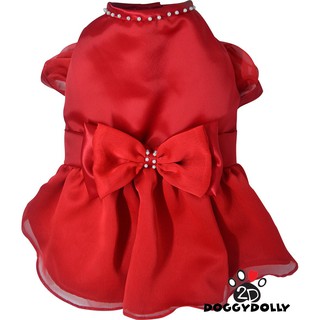 Pet clothes -Doggydolly  เสื้อผ้าแฟชั่น เสื้อผ้าสัตว์เลี้ยง เสื้อผ้หมาแมว ชุดกระโปรงจุด D443