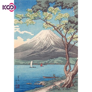 Ks Mount Fuji ภาพจิตรกรรม 5D ติดประดับเพชร diy สําหรับติดตกแต่งผนังบ้าน 30x40ซม.