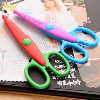 ✨Ready Stock✨ Student Lace Scissors Curve Wave Safe Handmade Paper-cut Photo Album DIY Scissors