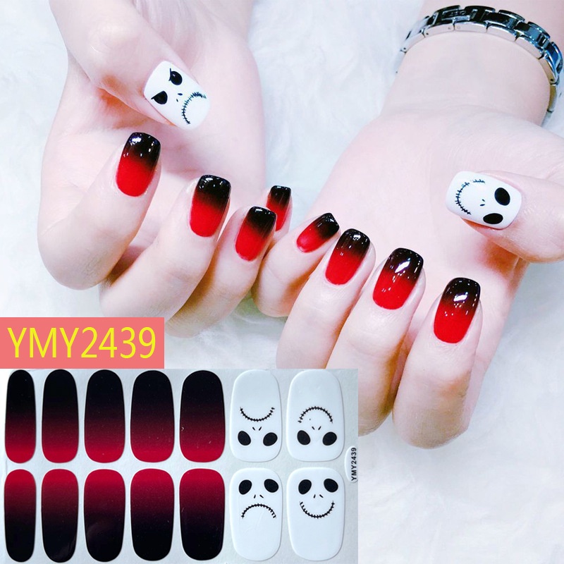 สติ๊กเกอร์ติดเล็บฮาโลวีนเกาหลี สติ๊กเกอร์ติดเล็บ YMY รูปที่ 3
