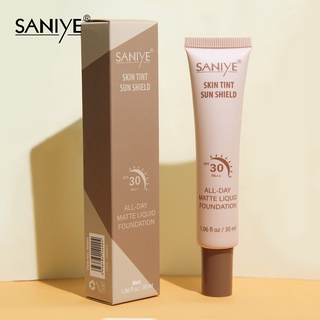 สดชื่นและชุ่มชื่น SANIYE รองพื้น เนื้อน้ำ ให้ผิวแมตต์ ควบคุมความมัน กันน้ำ SPF 30+++  R6005 มี 4 สี