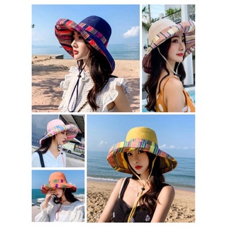 [พร้อมส่งจากไทย] หมวกชายหาด ปีกกว้าง สำหรับผู้หญิง