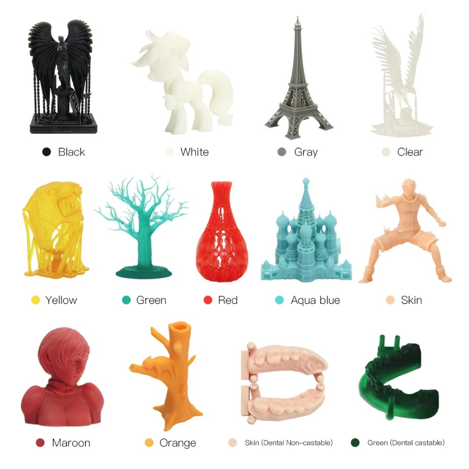 Resin Anycubic UV เรซิ่น สีเทา สำหรับเครื่องพิมพ์สามมิติขนาด 1000 ML  แข็งเร็ว 405UV เรซิ่นวัสดุการพิมพ์สำหรับ3DPrinter