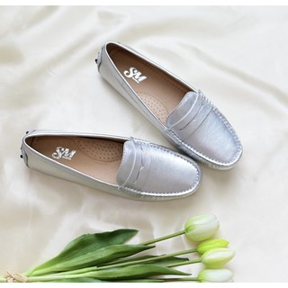 Soulmate Shoes รองเท้าหนังแท้ Classic Mate in Silver