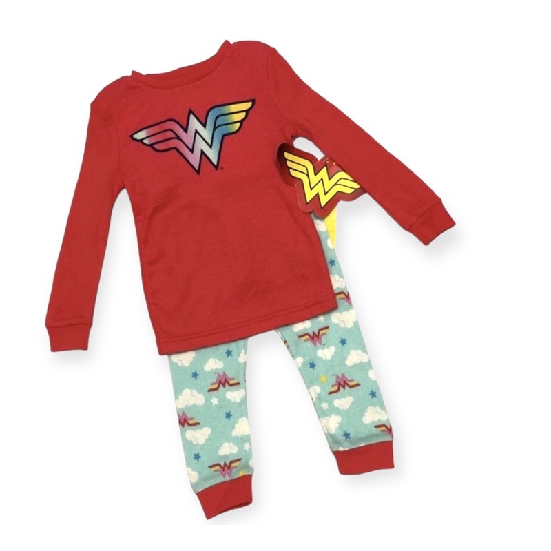 WONDERWOMAN เด็กผู้หญิง PYJAMAS/ชุดนอนสําหรับเด็กผู้ชาย