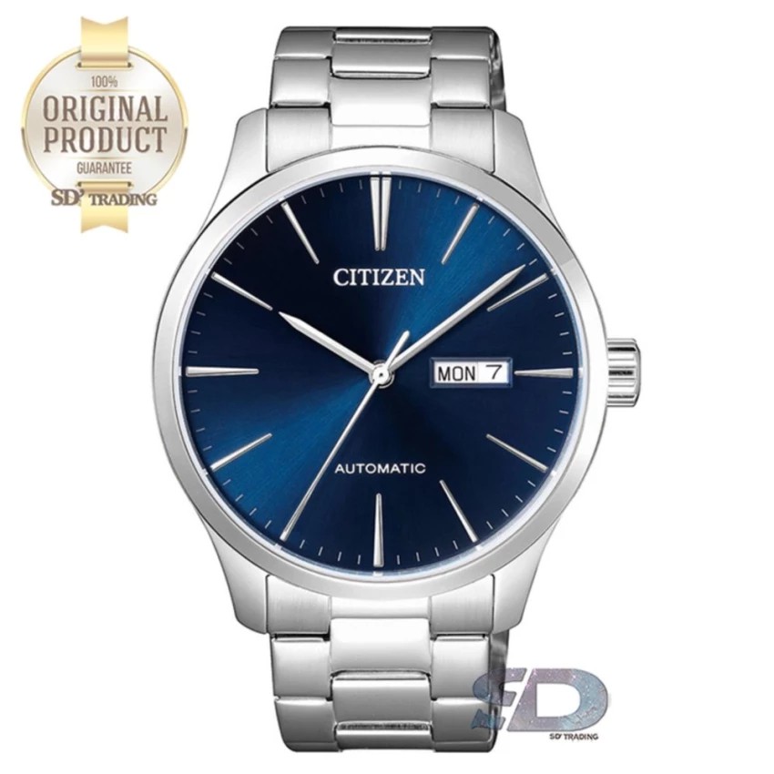 CITIZEN Men's Automatic Stainless Steel Watch รุ่น NH8350-83L - Silver/Navy