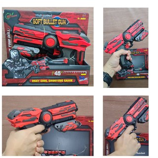 ปืนเด็กเล่น ยิงกระสุนโฟมชนิดเบาไม่อันตราย SOFT BULLET GUN FJ-802 พร้อมกระสุนโฟม 6 นั