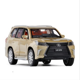 โมเดลรถยนต์ 1/32 Lexus LX570 Gold Diecast Toy