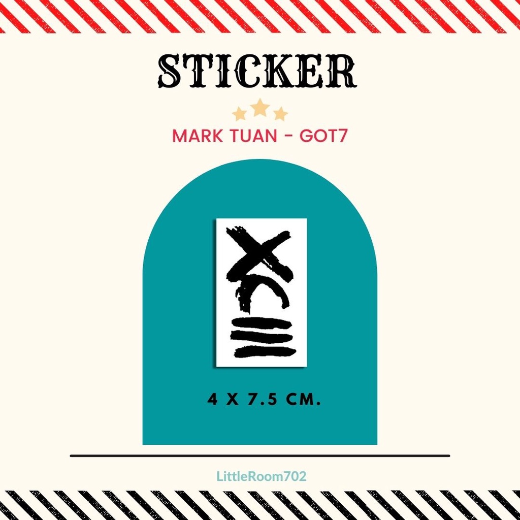 M2 สติกเกอร์ ไดคัท Mark Tuan GOT7  เนื้อ PVC  Sticker  สติ๊กเกอร์ xc3 xciii kpop MT - รูปที่ 6