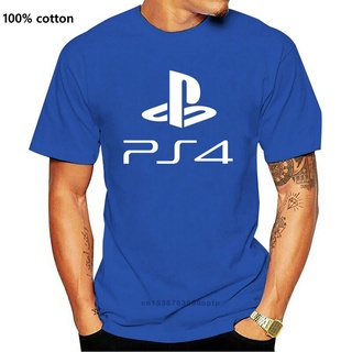 ใหม่ เสื้อยืดลําลอง แขนสั้น คอกลม พิมพ์ลายโลโก้ Ps4 Playstion 4 ตลก คุณภาพสูง สําหรับเล่นเกม ของขวัญS-5XL