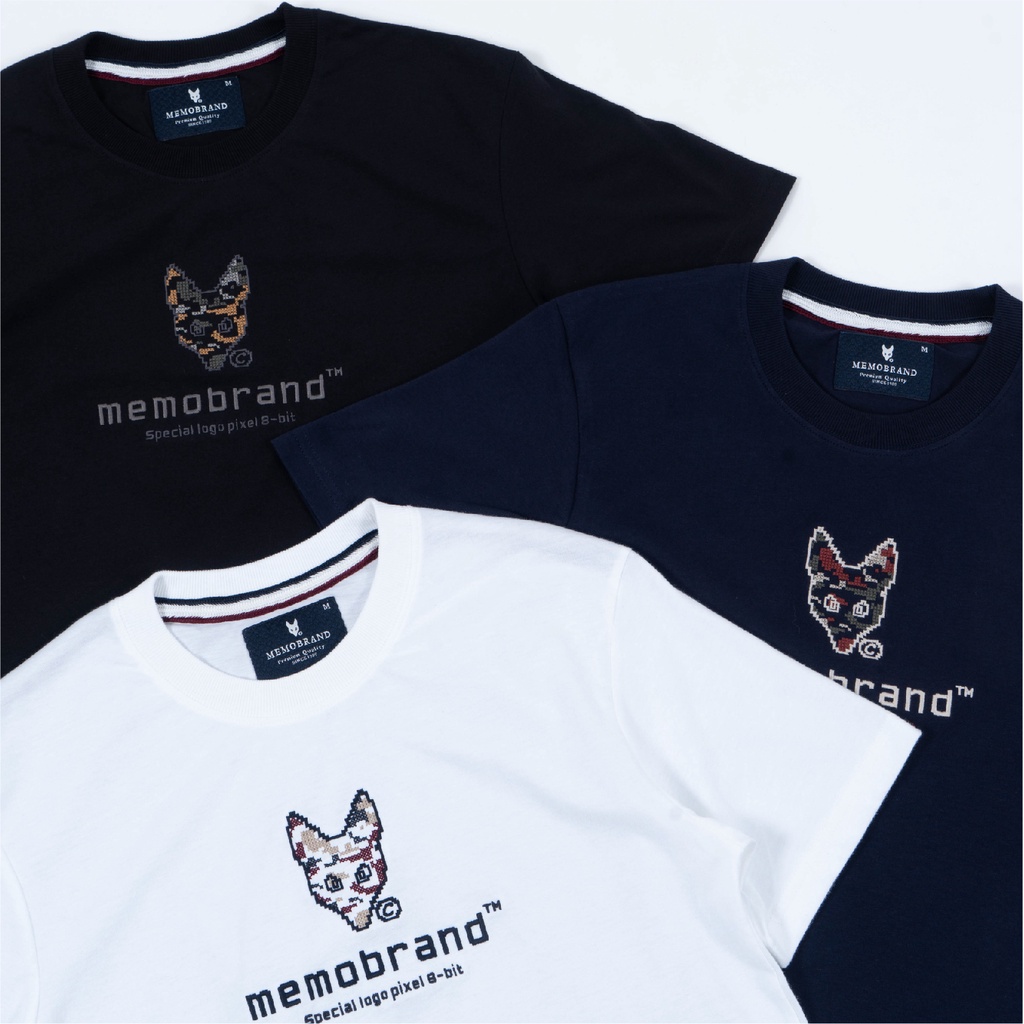 Best Seller เสื้อยืด Memo ผ้า Supersoft Premium / Lite งานปัก รุ่น 8 BIT EM สินค้าลิขสิทธิ์แท้