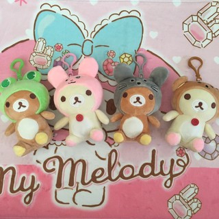 พวงกุญแจตุ๊กตารีลัคคุมะหูกระต่าย พวงกุญแจตุ๊กตาRilakkuma ขนาด5นิ้ว