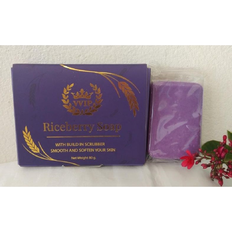 วีวีไอพี  สบู่สปาไรซ์เบอร์รี่ ( VVIP RICEBERRY SOAP)
