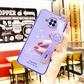 เคสโทรศัพท์มือถือ TPU แบบนิ่ม พร้อมสายคล้องมือ หรูหรา สําหรับ Oppo Realme C21Y Oppo C25Y A55 A16 A36 A76