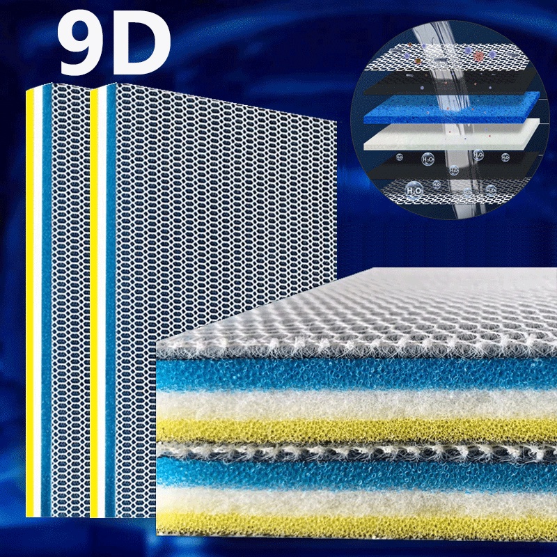 แผ่นโฟมฟองน้ํากรองน้ํา 9D ไม่มีกาว ขนาด 50*40 ซม. อุปกรณ์เสริม สําหรับตู้ปลา