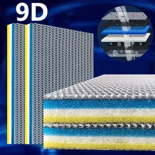 9d 9 ชั้น ตู้ปลา กรอง ฟองน้ํา ไม่มีกาว โฟมชีวเคมี ผ้าฝ้าย พิพิธภัณฑ์สัตว์น้ํา กรองน้ํา อุปกรณ์เสริม ฟองน้ําชีวภาพ