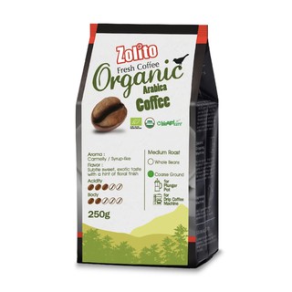 Zolito Organic Arabica Coffee โซลิโต้ กาแฟคั่วบด ออร์แกนิค 250กรัม