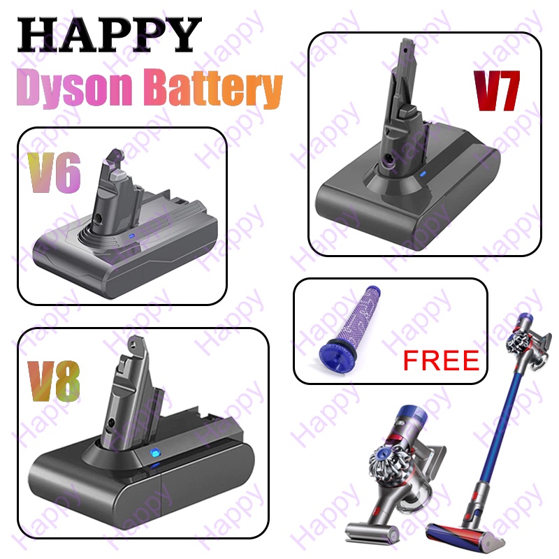 แบตเตอรี่ for Dyson V6 V7 V8 เครื่องดูดฝุ่น for Battery Dyson V6 V7 V8 Handheld Clean