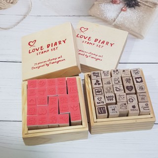 [สุดคุ้ม 25 ชิ้น!] ชุดเซ็ทตัวปั้มชุด Happy Life Diary Box Set