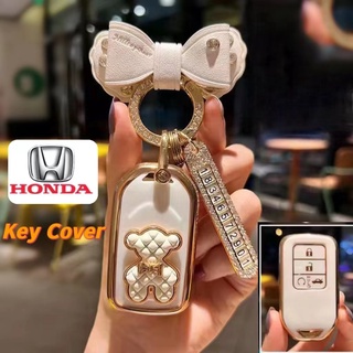 เคสกุญแจรีโมทรถยนต์ ลายหมีน่ารัก สําหรับ Honda Civic urv Accord xrvHRV