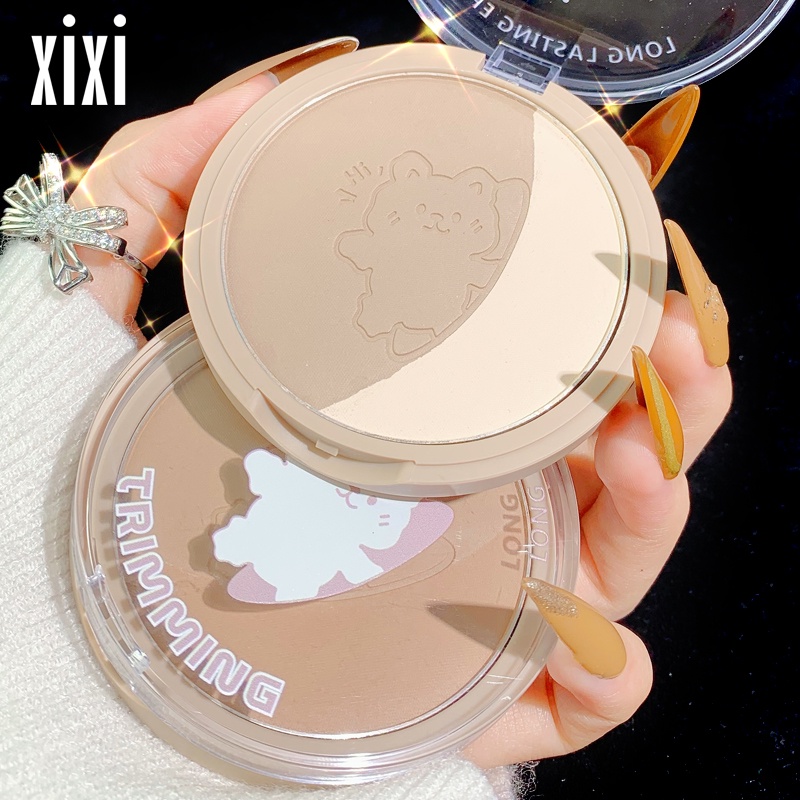 Xixi ไฮไลท์ชิมเมอร์อุปกรณ์สําหรับแต่งหน้า 2 สี NO.D461