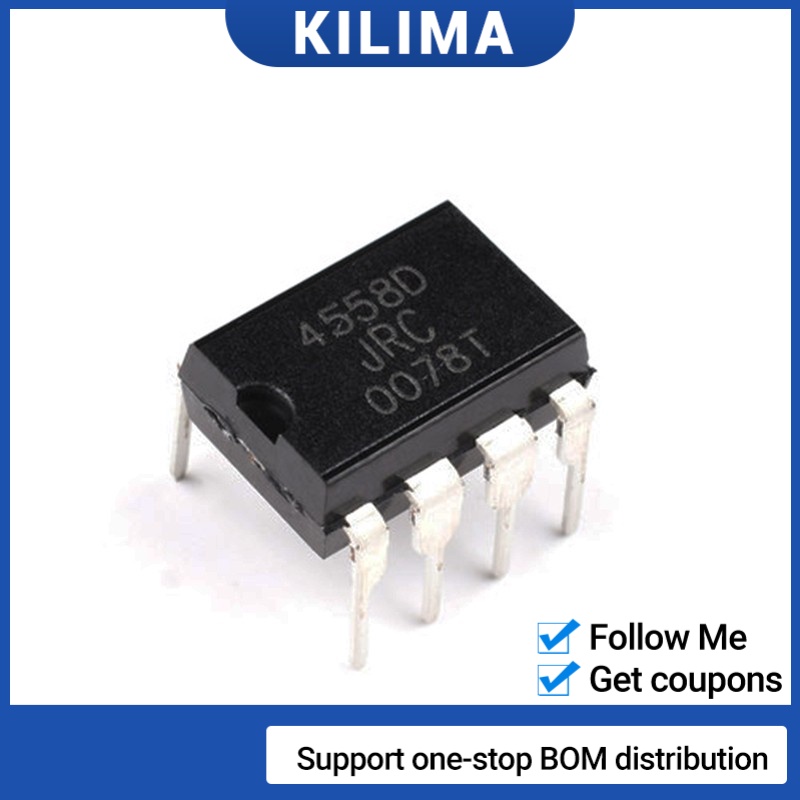 เครื่องขยายเสียง JRC4558D NJM4558D DIP-8 OP ของแท้ 20 ชิ้น 10 ชิ้น 5 ชิ้น