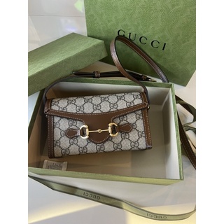 new Gucci Horsebit 1955 mini bag สีน้ำตาล เบจ