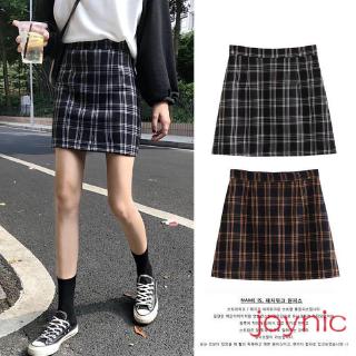 ✨joynic✨ โครงการS-2XL ฤดูใบไม้ผลิและฤดูร้อนลายสก๊อตใหม่aคำกระโปรงกระโปรงนักเรียนหญิงสไตล์เกาหลีเอวสูงกระเป๋าสะโพกกระโปรง