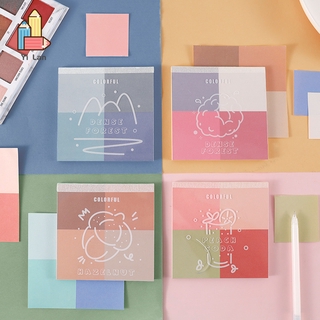 บันทึกเกาหลีบันทึกสีสี่เหลี่ยมจัตุรัสสี่สี Sticky Note หมายเหตุโพสต์อิท โพสต์อิทโน้ต Sticky Notes Note 30 แผ่น