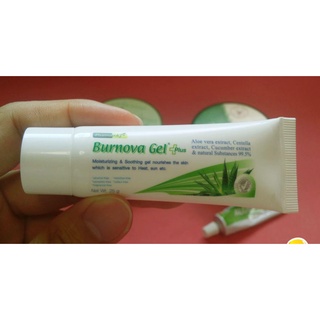 Burnova Gel Plus 25g ว่านหางจระเข้ กล่องสีเขียว