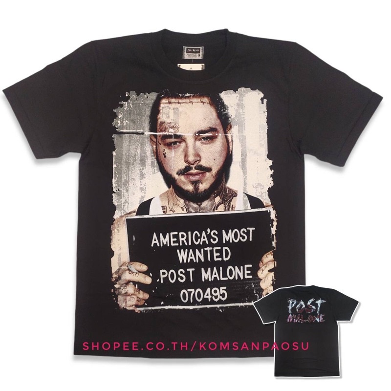 เสื้อผ้าผช เสื้อยืด postmalone posty เสื้อวง post malone posty S-5XL