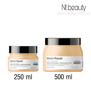 ใหม่ LOREAL Serie Expert Gold Quinoa  Protein Absolut Repair Masque 250ml masque ลอรีอัล ซีรี่ แอ็บโซลูท รีแพร์ มาส์ก