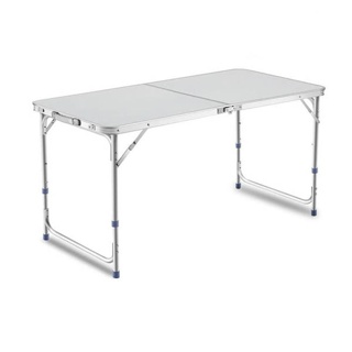 โต๊ะพับ สีขาว โต๊ะปิคนิค โต๊ะสนาม Folding Table โต๊ะสนามแบบพกพา พับได้ ปรับระดับได้ แบบกระเป๋าพกพา รุ่น T2 (White)