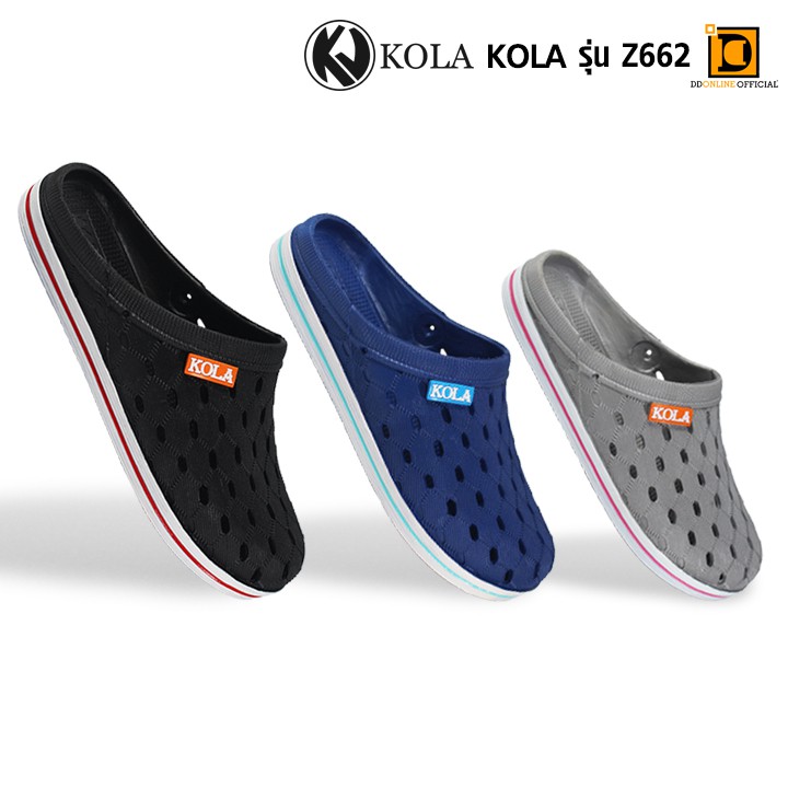 รองเท้าแตะปิดหัว รองเท้าแตะแบบสวมเปิดส้น กันลื่น กันน้ำ สำหรับผู้ชาย ผู้หญิง Kola รุ่น Z662 (Size 36-40)
