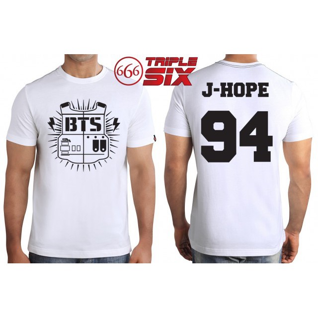 TRIPLESIX - เสื้อยืด - Kpop BTS BangTan Boys Army - JHOPE - สีขาว