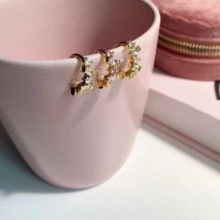 Krystal Earcuff ต่างหูแบบหนีบประดับคริสตัล