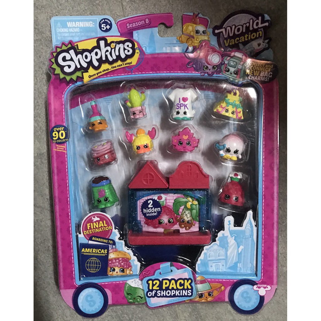 Shopkins Season 8 World Vacation World Travel Toy Set อเมริกา 12 แพ ็ ค - อเมริกา ( อุซ ่ า )