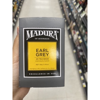 ใบชาดำ กลิ่นมะกรูด ชนิดซอง ตรา มาดูรา 40 G. Earl Gray ( Fraganed With Bergamot ) Tea Bags ( Madura Brand )