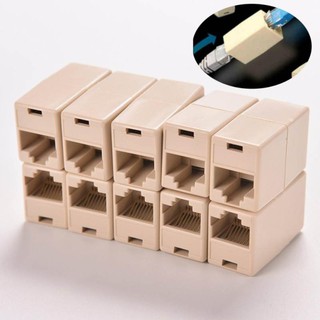 10pcs RJ45 CAT5 Coupler Plug Network LAN Cable Extender Joiner Connector Adapter (Intl)